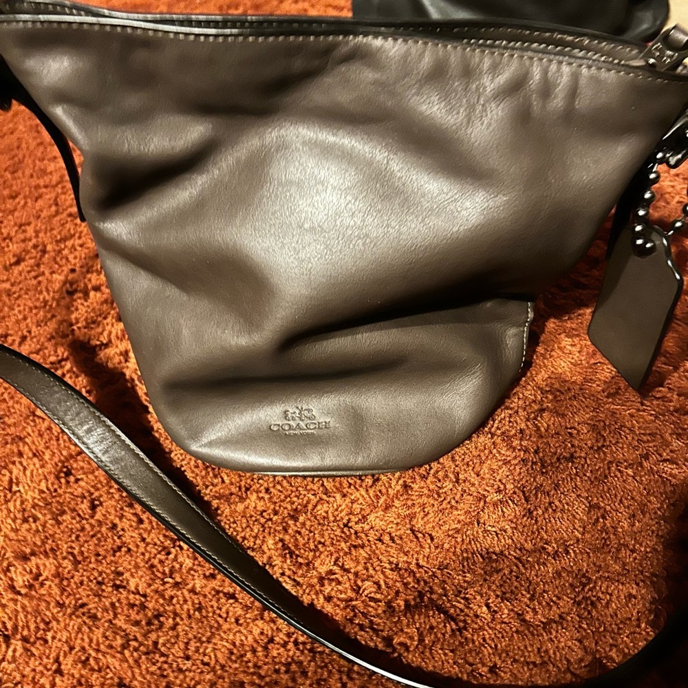 Leather coach bag